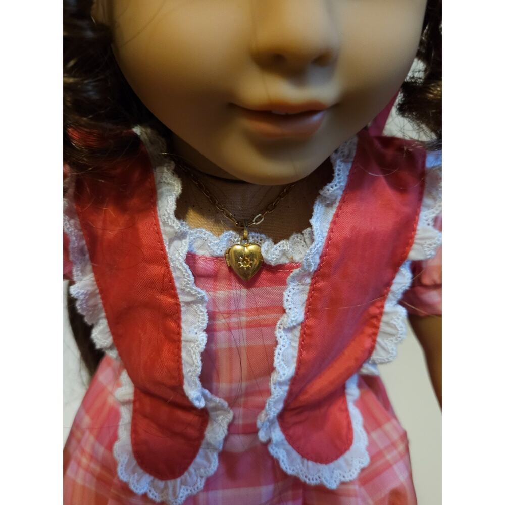 Marie Grace American Girl Doll 18” Retired Meet Outfit Accessories Dress Fan Hat - Picture 5 of 6